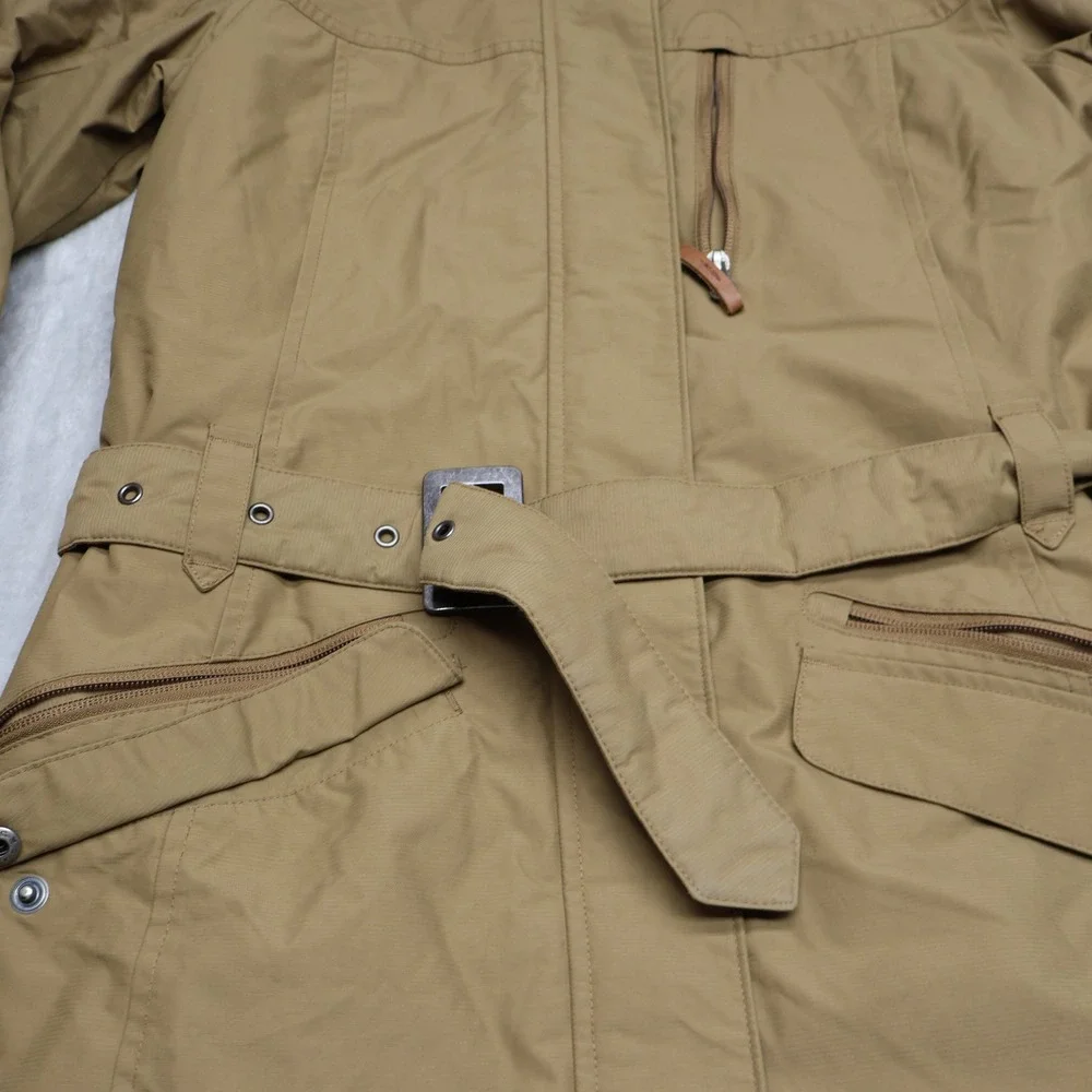 Columbia Jacket Women Medium Brown Carson Pass II Omni-Heat Insulated Belt Parka